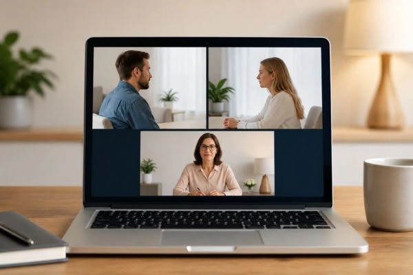 Image of online shuttle mediation Cowes